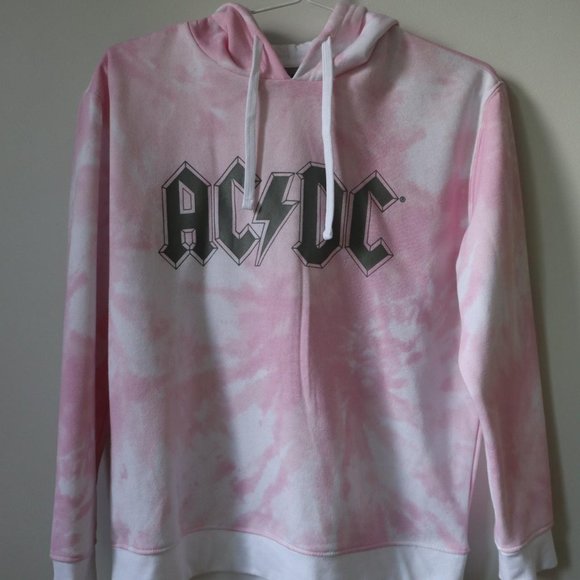 AC⚡DC logo pink tie-dye graphic hoodie - Picture 1 of 4
